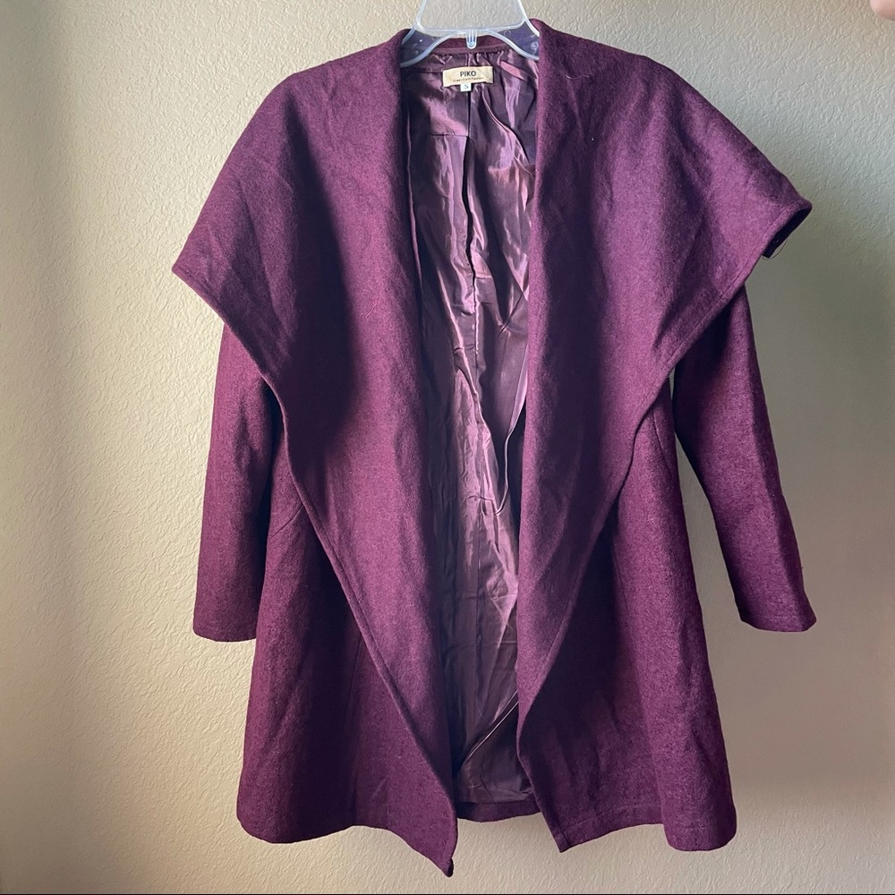 Piko Wool draped lapel jacket